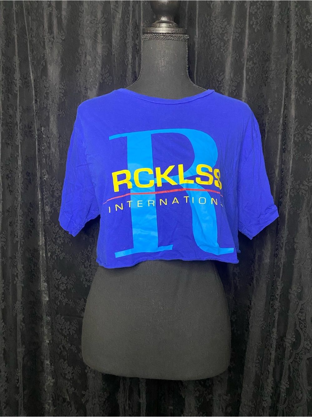 Y2K Blue Crop Top